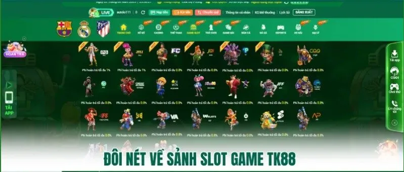 Sảnh Slot game tk88